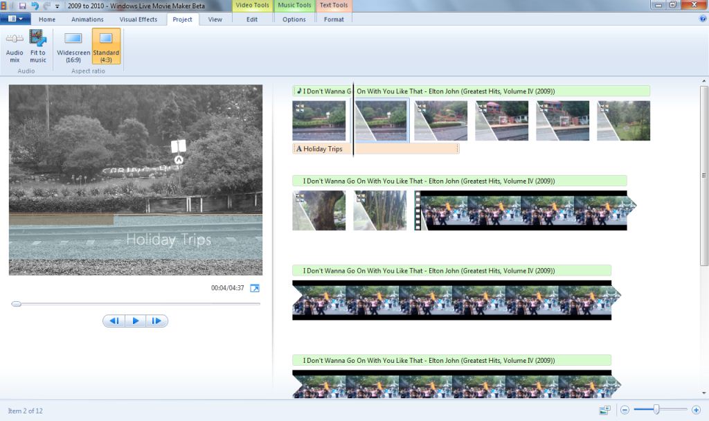 Project Tab